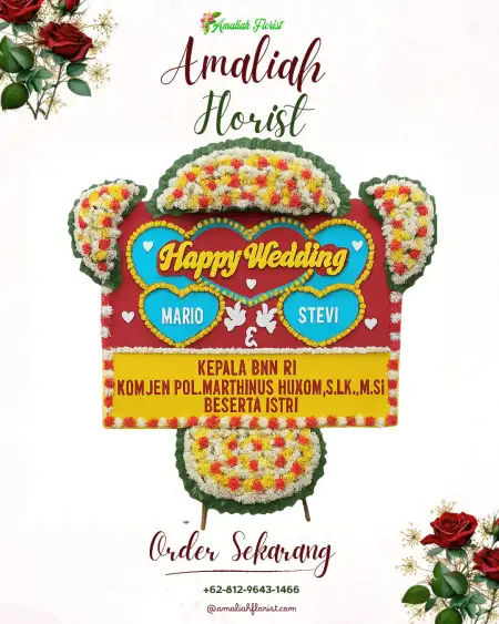 Papan Bunga Pernikahan Ancol Pasir