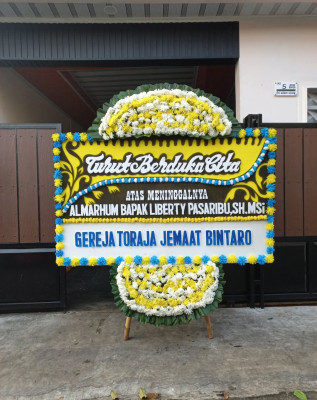 Papan Bunga Duka di Ancol Pasir